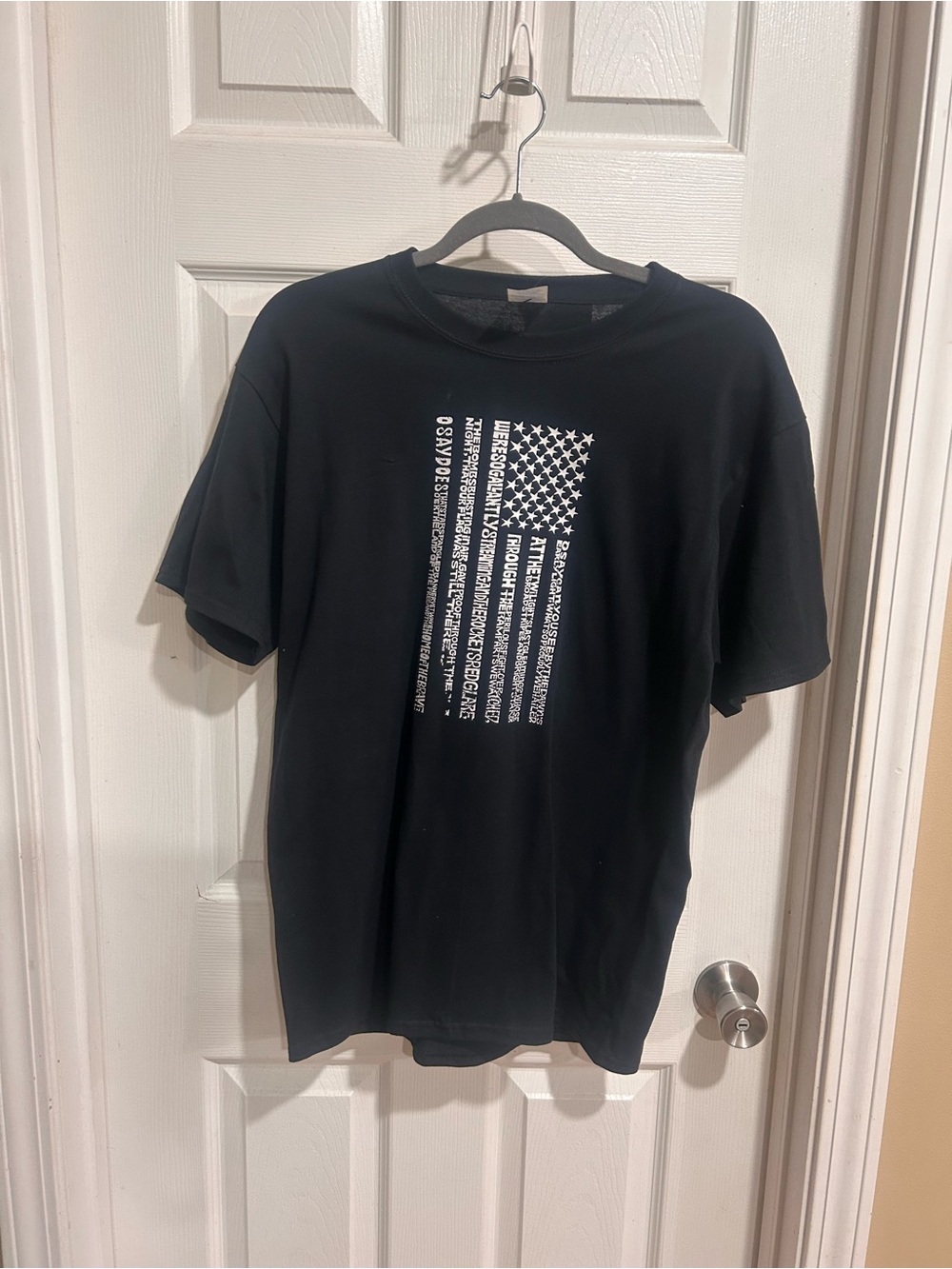 NWT T-shirt Star-Spangled Banner lyrics as the American flag 🇺🇸